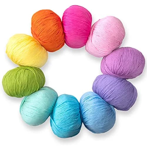 Studio Sam Pure Cotton Yarn Set Boho Brights Collection 1850 Yards (500g) | 100% Cotton Yarn for Knitting & Crochet thumbnail 1