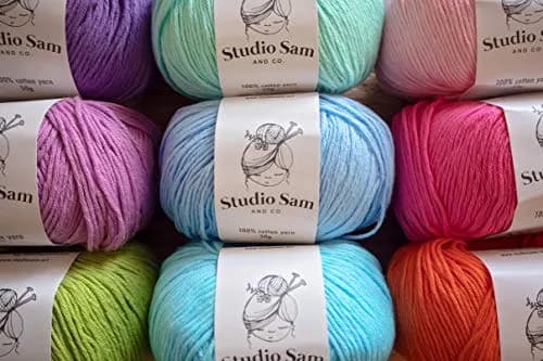 Studio Sam Pure Cotton Yarn Set Boho Brights Collection 1850 Yards (500g) | 100% Cotton Yarn for Knitting & Crochet thumbnail 3