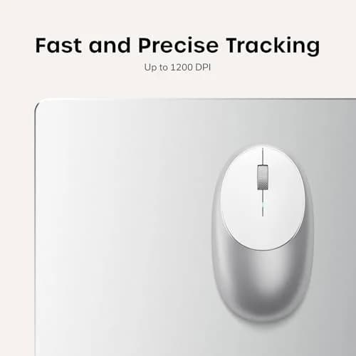Satechi M1 Wireless Bluetooth Mouse, USB-C Rechargeable, Silver | Precise Optical Tracking for Mac & Windows thumbnail 3