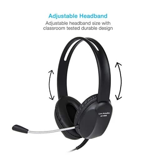 Cyber Acoustics AC-4000 Stereo PC Headset with TuffCord, 80 Pack | Durable Wired Headset for Schools & Offices thumbnail 3