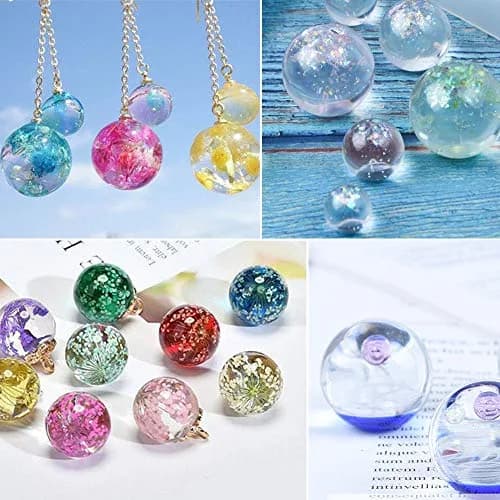 DyAi Silicone Ball Mold Orbs Pendant Universe Spheroid Resin Epoxy Mold | Reusable Jewelry Casting thumbnail 3