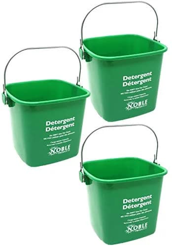 Noble Products Green Bucket 3 Quart | Square Cleaning Pail for Household & Commercial Use thumbnail 1