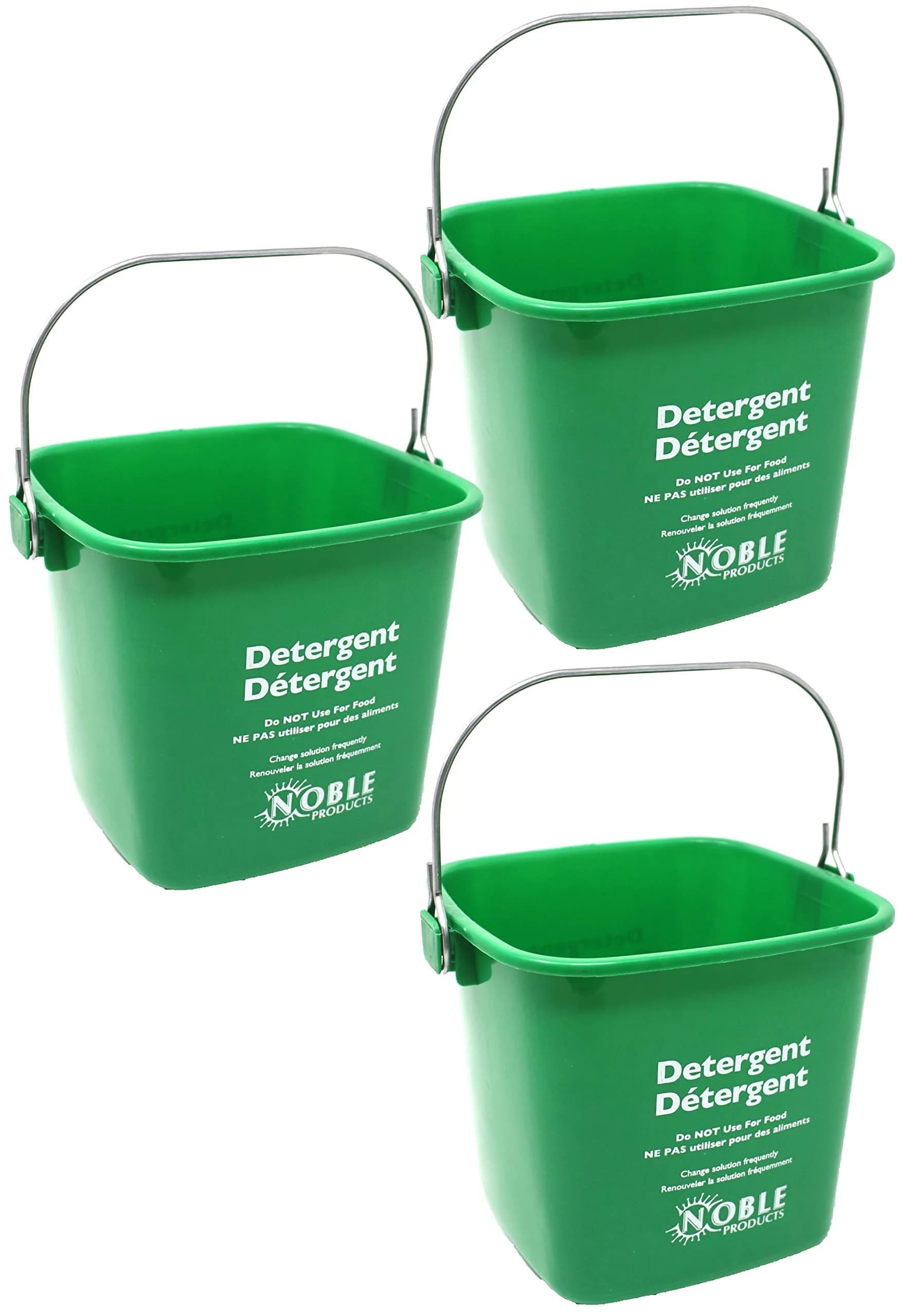 Noble Products Green Bucket 3 Quart | Square Cleaning Pail for Household & Commercial Use — Green
