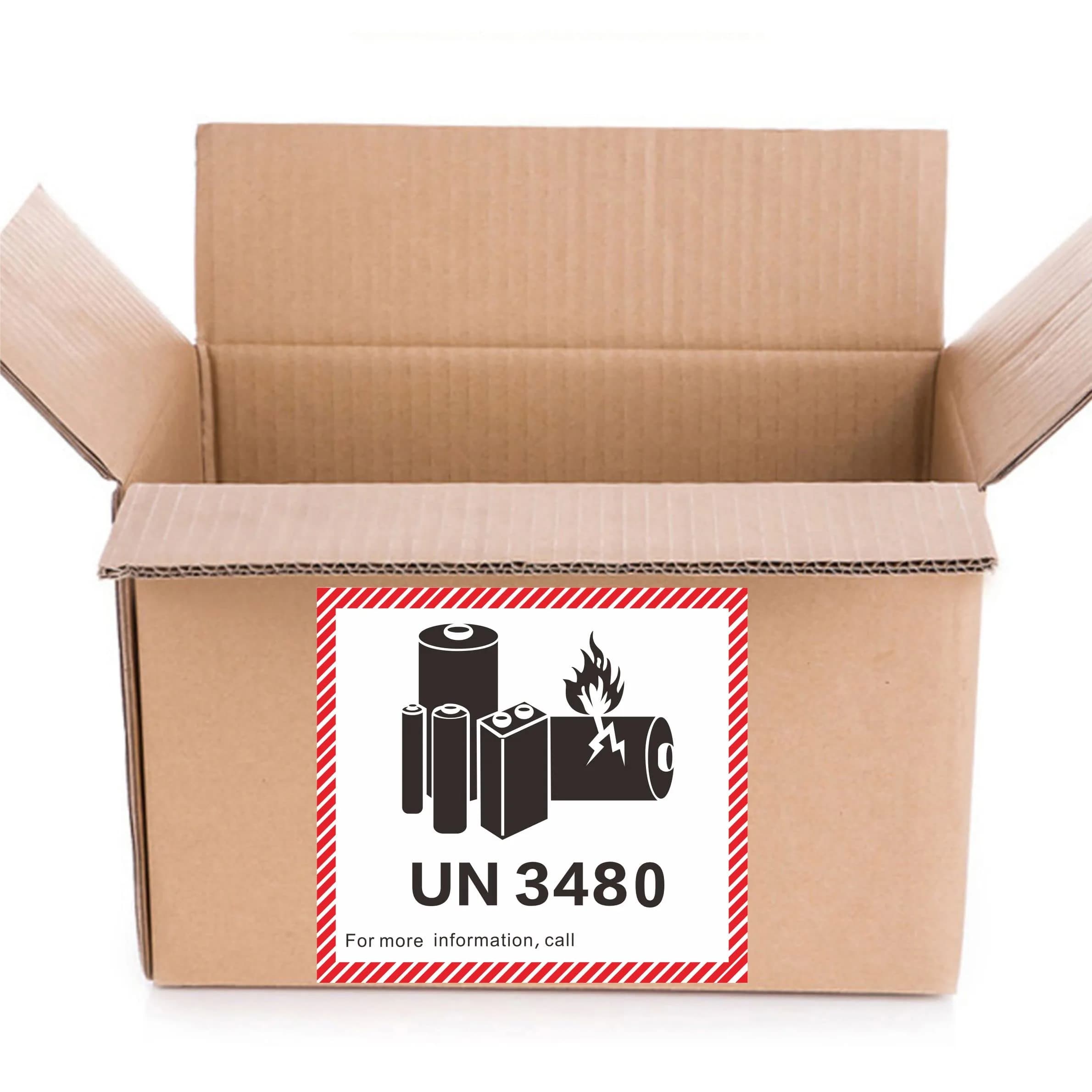 HYBSK UN3480 Lithium Ion Battery Transport Caution Warning Labels 4.7" x 4.3" | 50 Adhesive Stickers - view 5