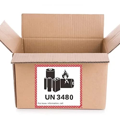 HYBSK UN3480 Lithium Ion Battery Transport Caution Warning Labels 4.7" x 4.3" | 50 Adhesive Stickers thumbnail 5