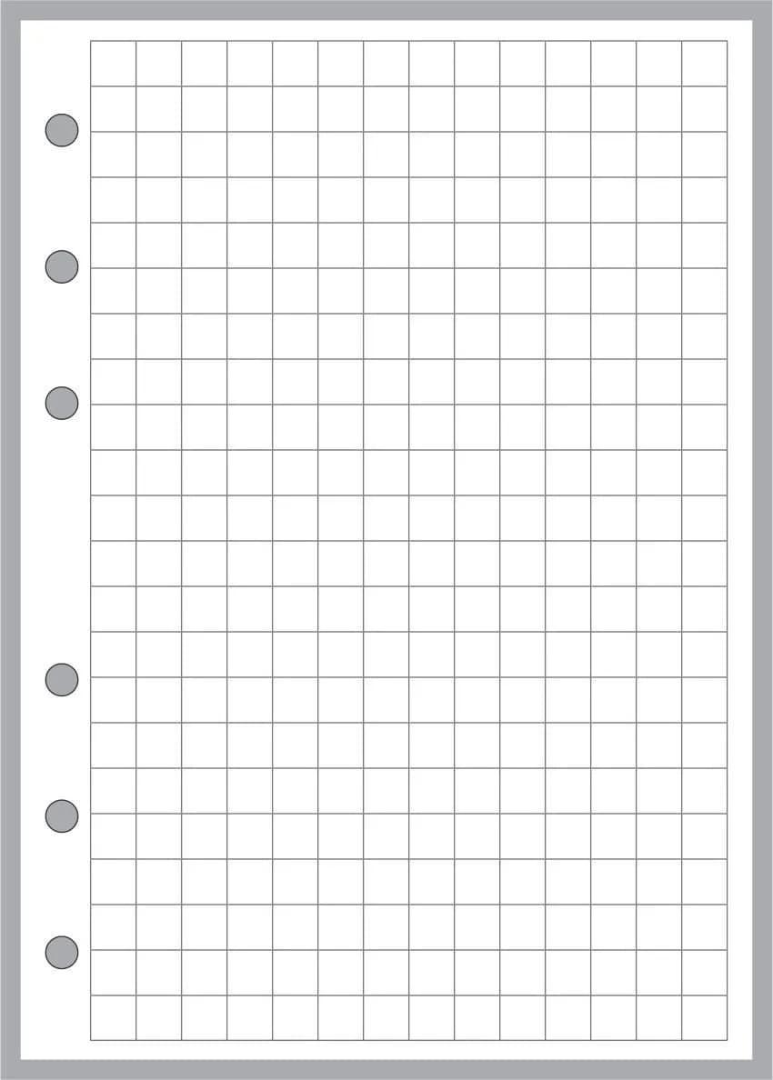 Handy Forms B6 Graph Paper 1/4 inch Grid | 50 Sheets for Notebooks & Binders