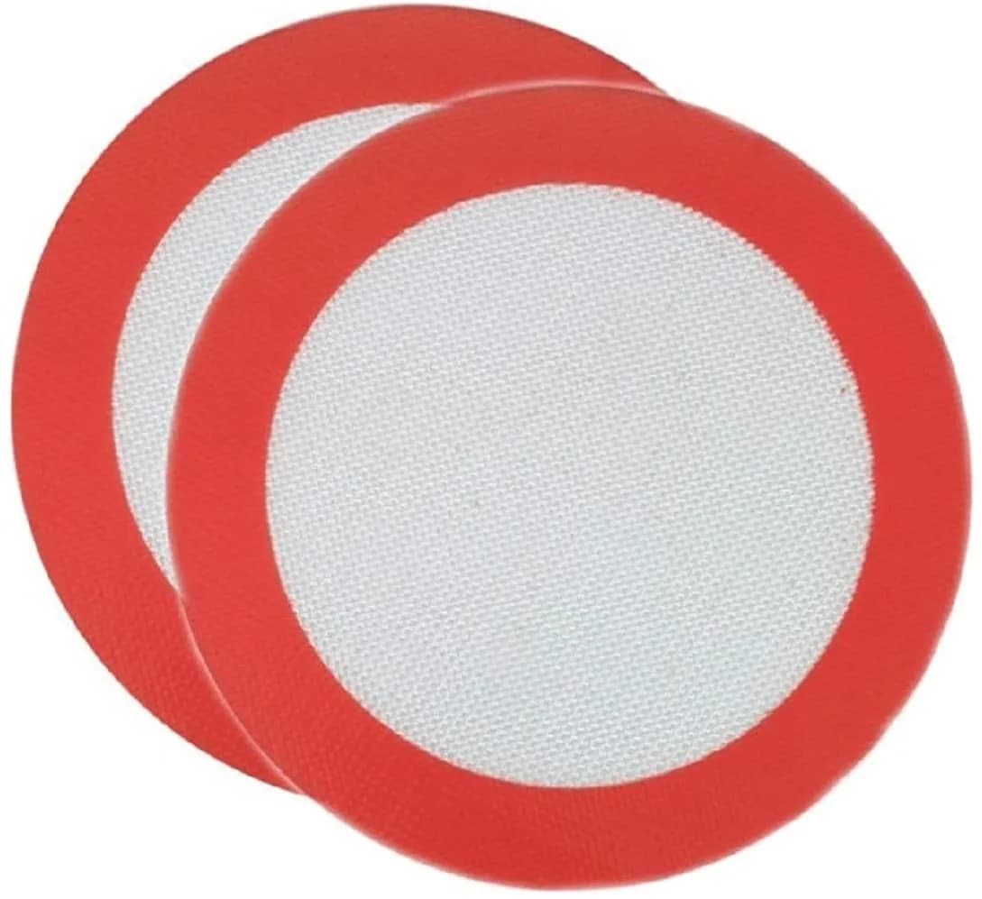 MosBug Round Silicone Baking Mat Set of 2, 8.5 inch (21.59 cm) | Non-Stick & Reusable Baking Sheets