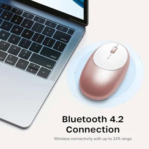 Satechi M1 Wireless Bluetooth Mouse, USB-C Rechargeable, Compact, Rose Gold | 1200 DPI Optical Tracking thumbnail 2