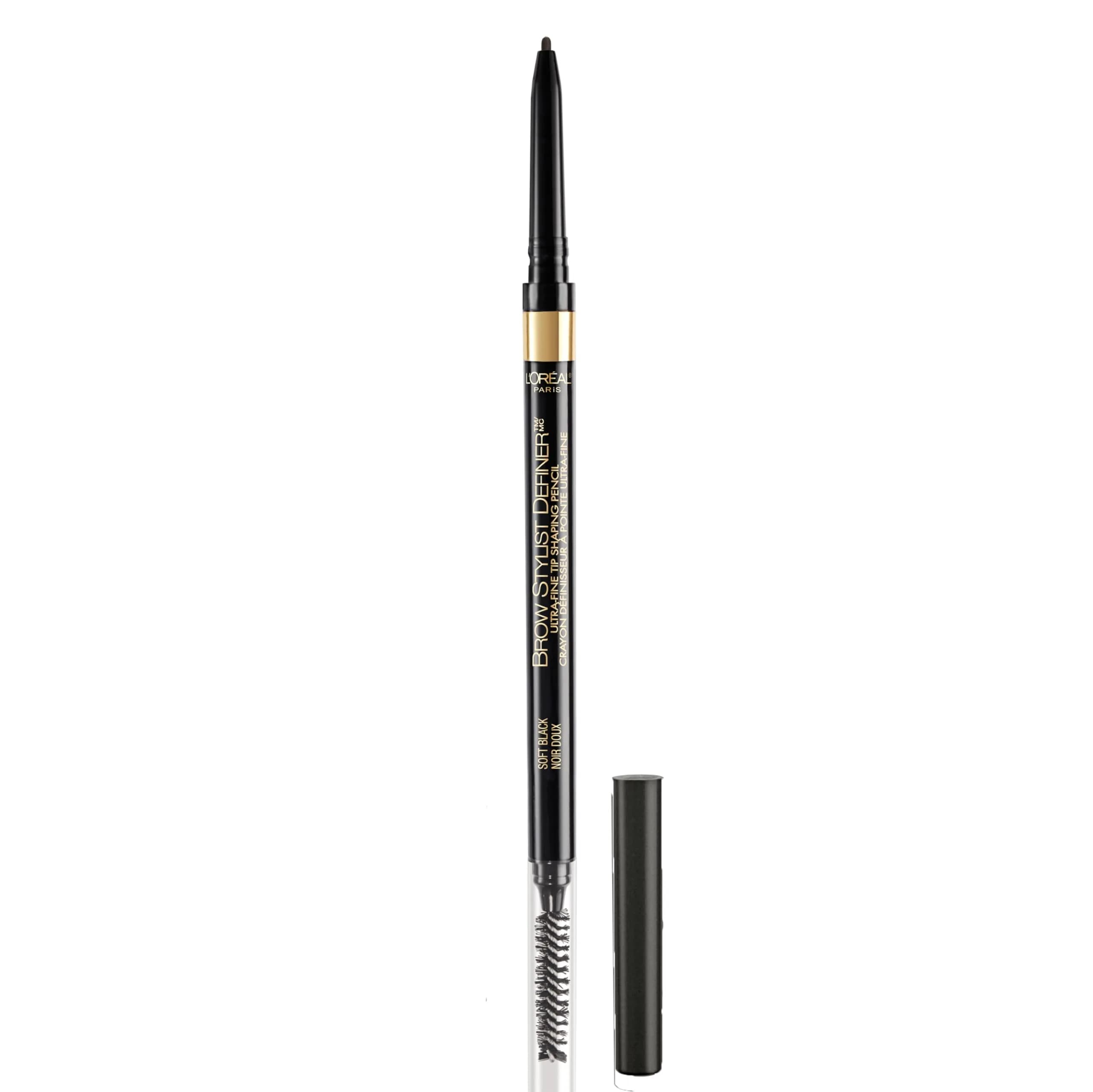 L'Oreal Paris Brow Stylist Definer Waterproof Eyebrow Pencil, Soft Black, 0.003 Oz (Pack of 1) - main product image