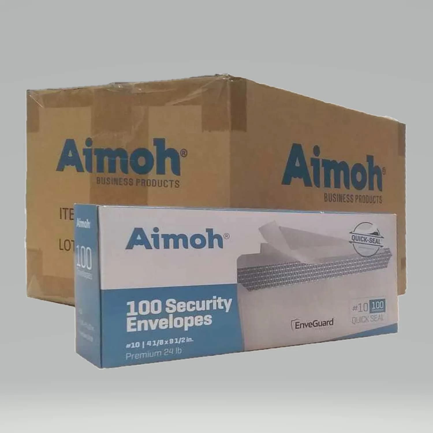 Aimoh #10 Security Tinted Self Seal Envelopes, White, 24 LB | Value Pack Business Envelopes - view 2