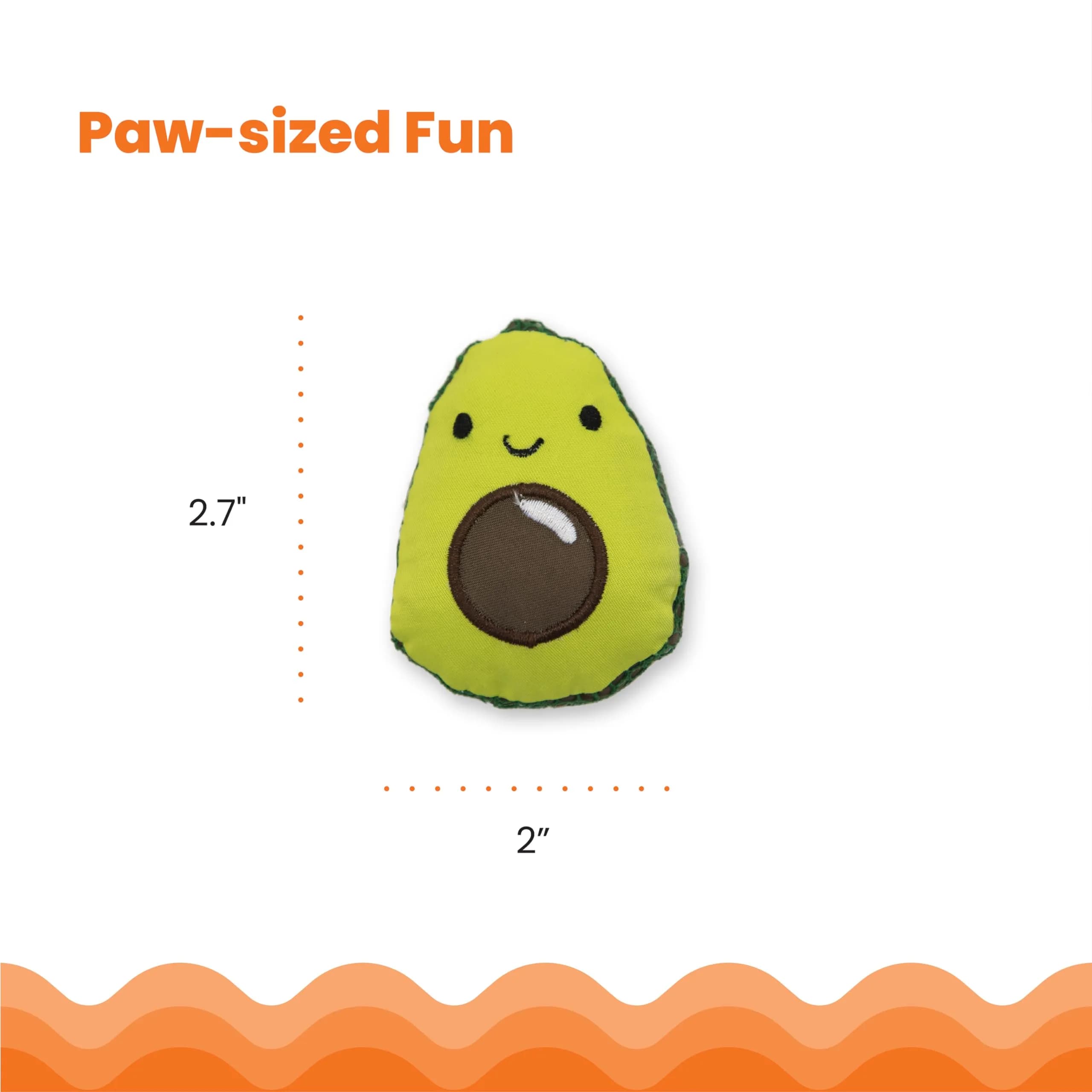 Catstages Lil' Avocato Cat Toy, Interactive Plush Avocado with Catnip, Kicker & Chew Toy 4.2 cm (1.8 in) | Encourages Active Play - view 5