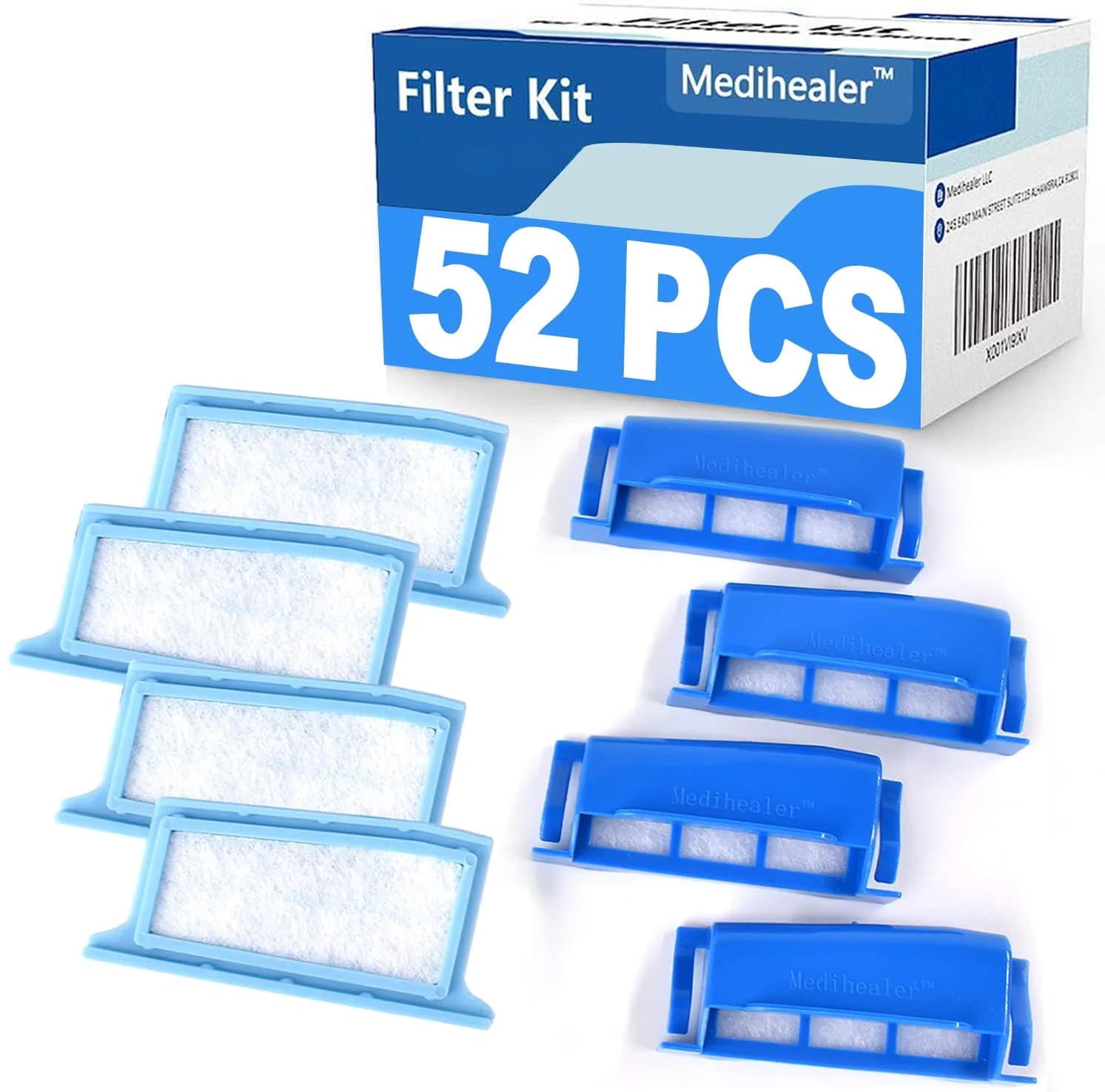 Medihealer Hypoallergenic Respirator Filters 52-Pack | Compatible with Dreamstation, Reusable Frame Kit - main product image
