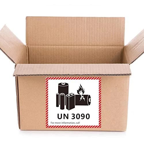 HYBSK Lithium Ion Battery Transport Caution Warning Labels 4.7" x 4.3" (50 pcs) | UN3090 Compliant thumbnail 5