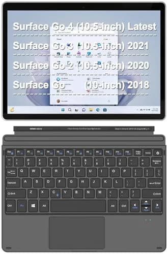 Arteck Surface Go Type Cover Bluetooth Keyboard with Touchpad | Black thumbnail 5