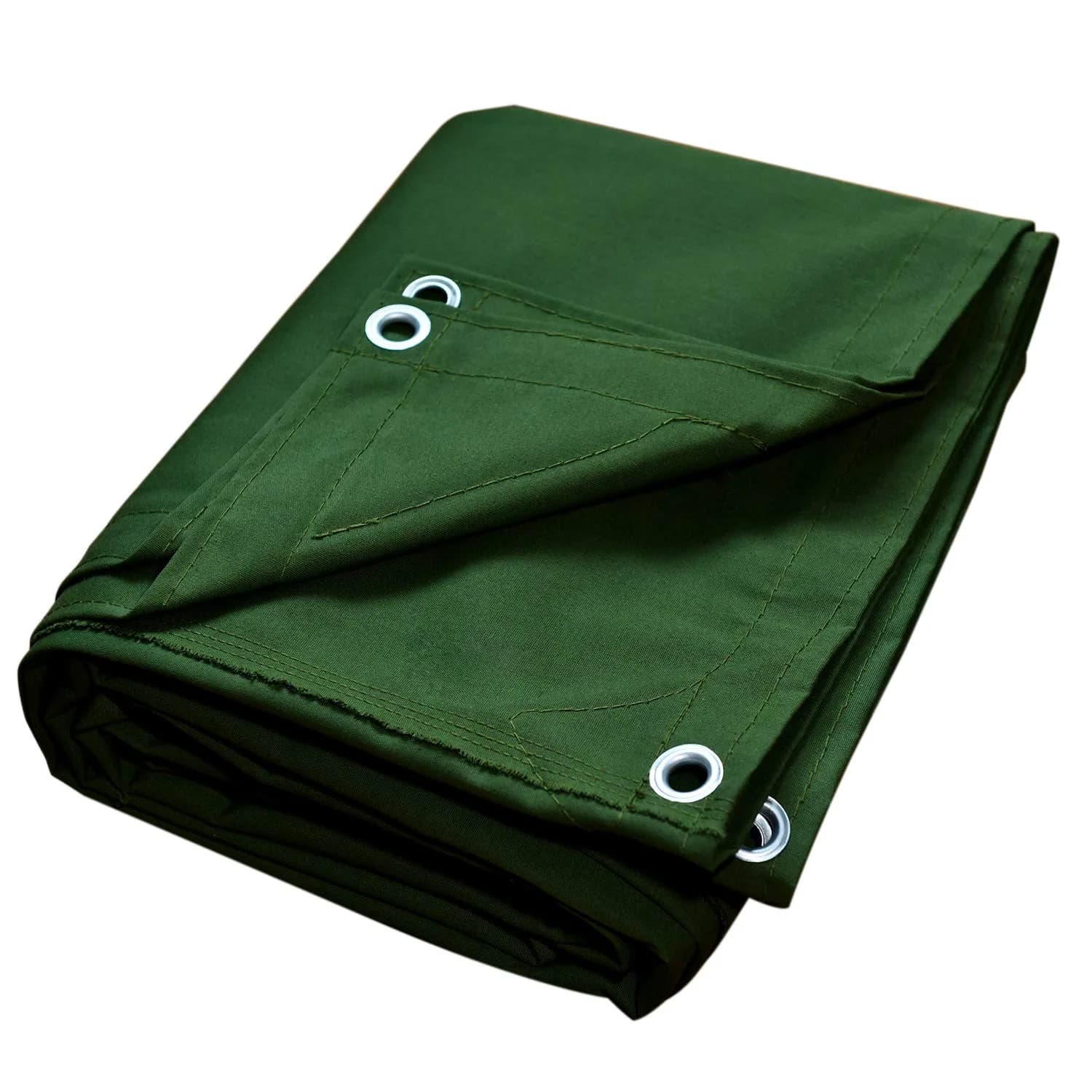 F&J Outdoors 10 OZ Heavy Duty Canvas Tarp Tarpaulin Cover, Green, 10x12 Ft | Water Resistant & UV Protected