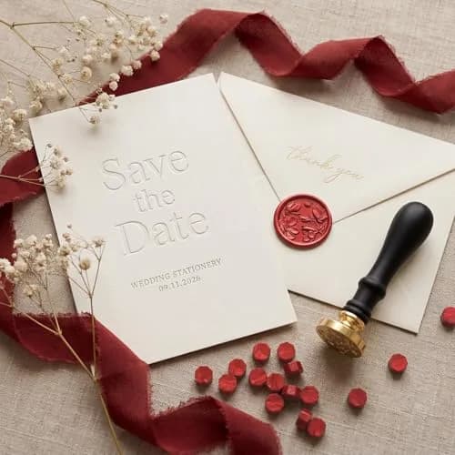 UNIQOOO Metallic Burgundy Wine Red Sealing Wax Beads (540 Pcs, 10mm) | Vibrant Color for Invitations & Crafts thumbnail 2