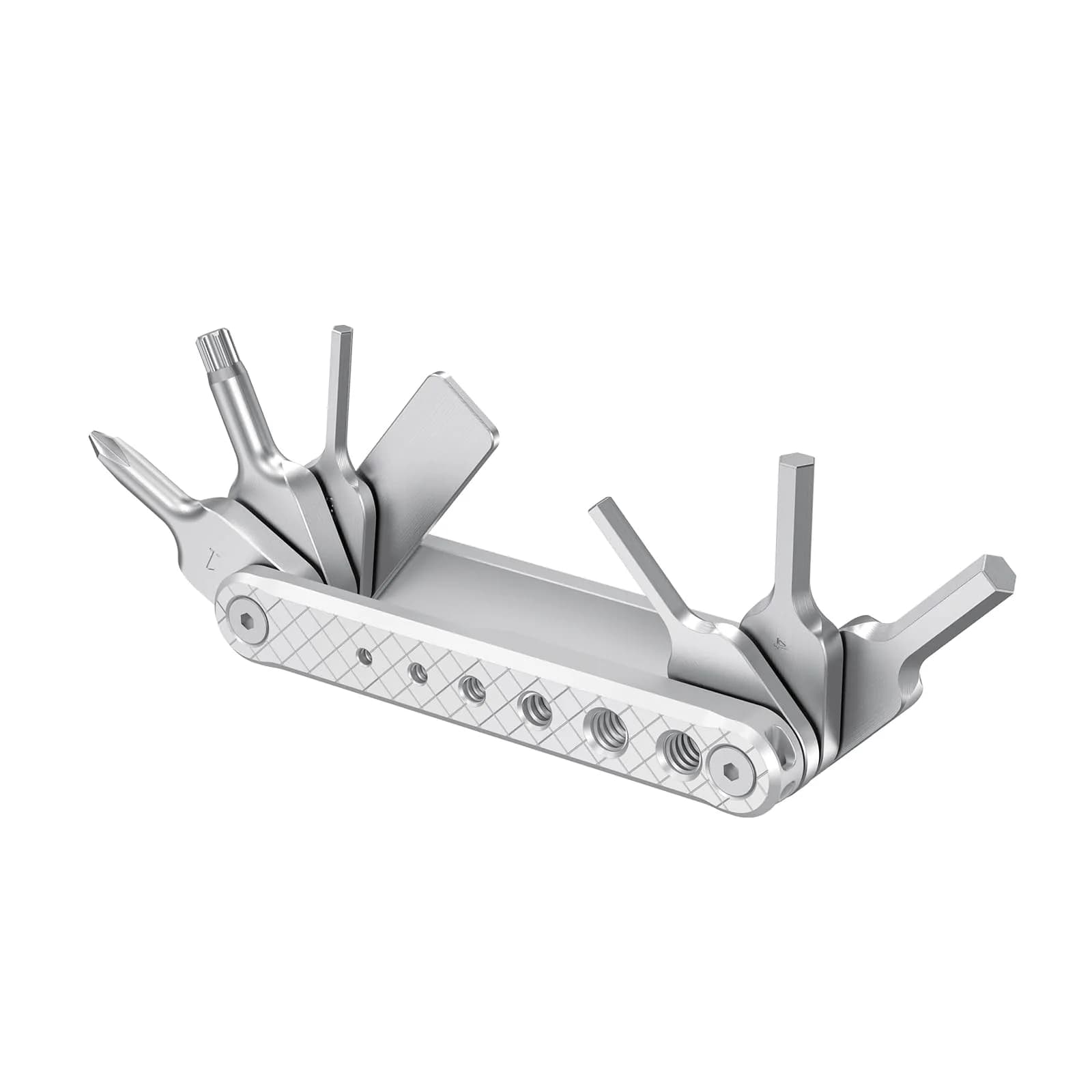 SMALLRIG Folding Tool Set with 7 Functional Tools for Camera | Compact Multi-Tool for Photographers (82 x 24 x 12mm) — Silver