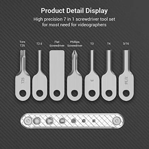 SMALLRIG Folding Tool Set with 7 Functional Tools for Camera | Compact Multi-Tool for Photographers (82 x 24 x 12mm) thumbnail 2