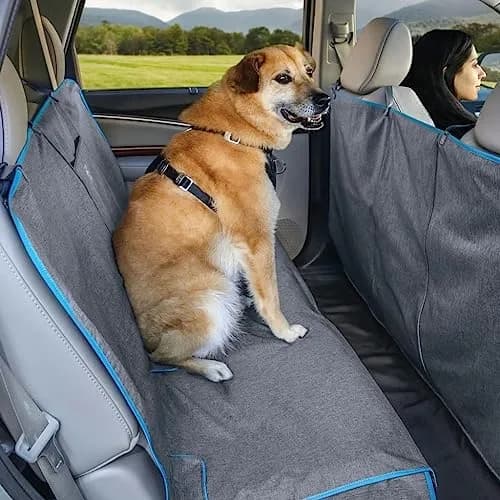 Kurgo Coast to Coast Hammock, Heather Grey, 55" Wide | Waterproof Car Seat Cover for Dogs thumbnail 2