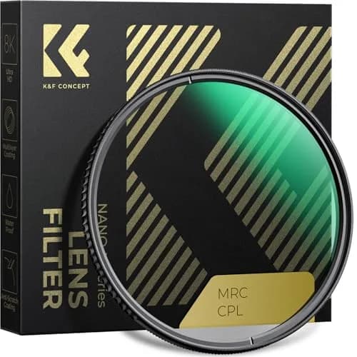 K&F CONCEPT 62mm Circular Polarizer Lens Filter with 28 Multi-Layer Coated | Ultra-Slim High Definition Waterproof Scratch Resistant Polarizing Lens Filter (CPL) (Nano-X Series) FC701 thumbnail 1
