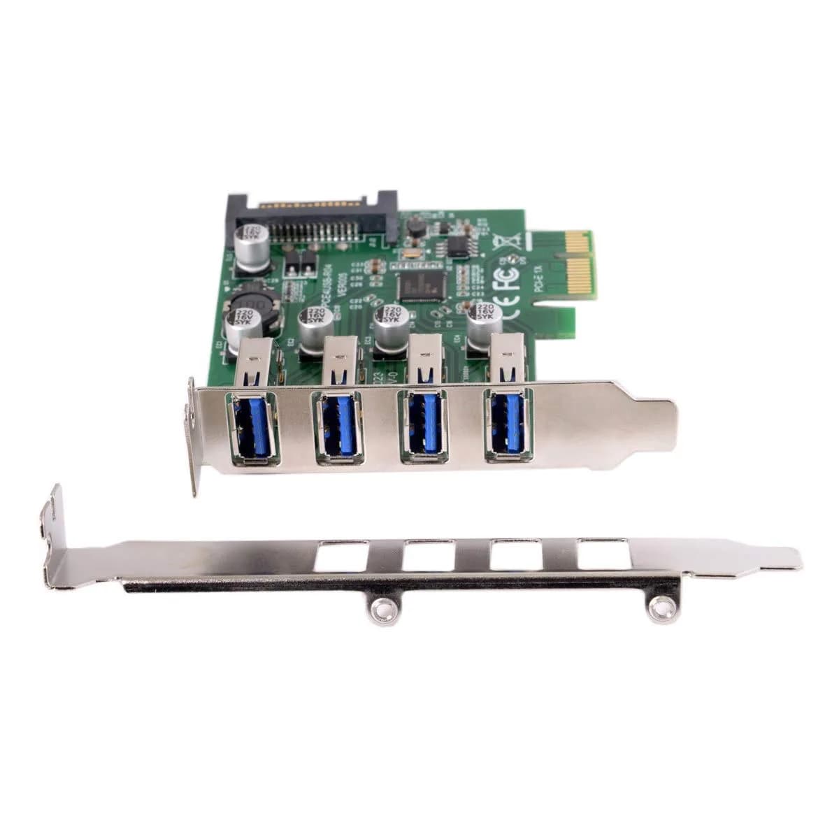 ChenYang 4 Port PCI-E 1X to 4 USB 3.0 HUB Expansion Card Adapter with 80/120mm Bracket | PCIe Gen2 Mode - view 8
