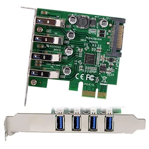 ChenYang 4 Port PCI-E 1X to 4 USB 3.0 HUB Expansion Card Adapter with 80/120mm Bracket | PCIe Gen2 Mode thumbnail 9