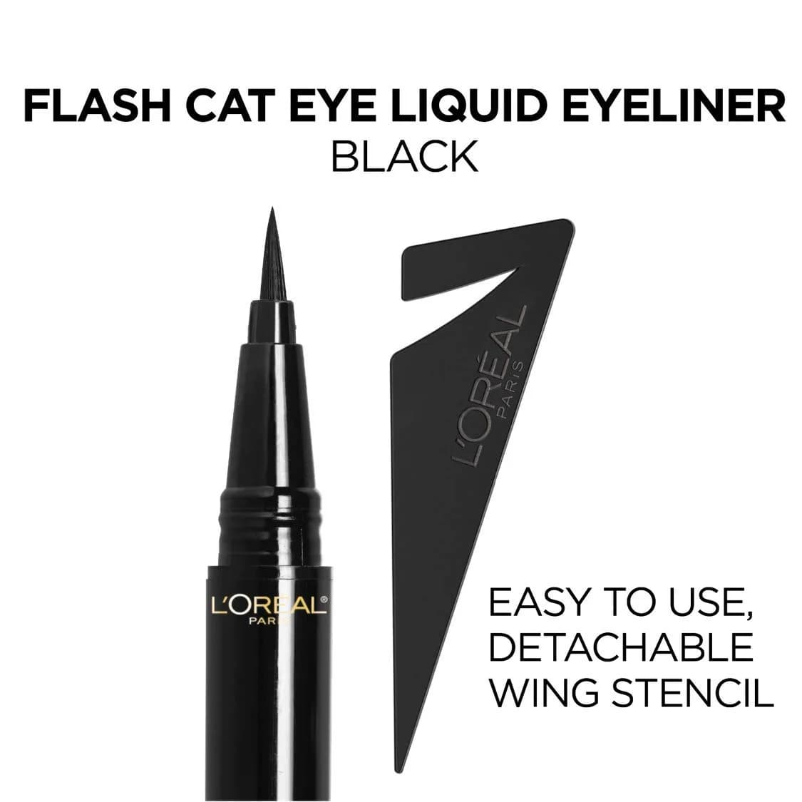 L'Oreal Paris Infallible Flash Cat Eye Waterproof Liquid Eyeliner, Black, 12ml (0.44 oz) | Precision Winged Eyeliner - view 5