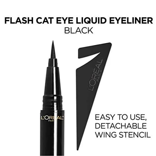 L'Oreal Paris Infallible Flash Cat Eye Waterproof Liquid Eyeliner, Black, 12ml (0.44 oz) | Precision Winged Eyeliner thumbnail 5