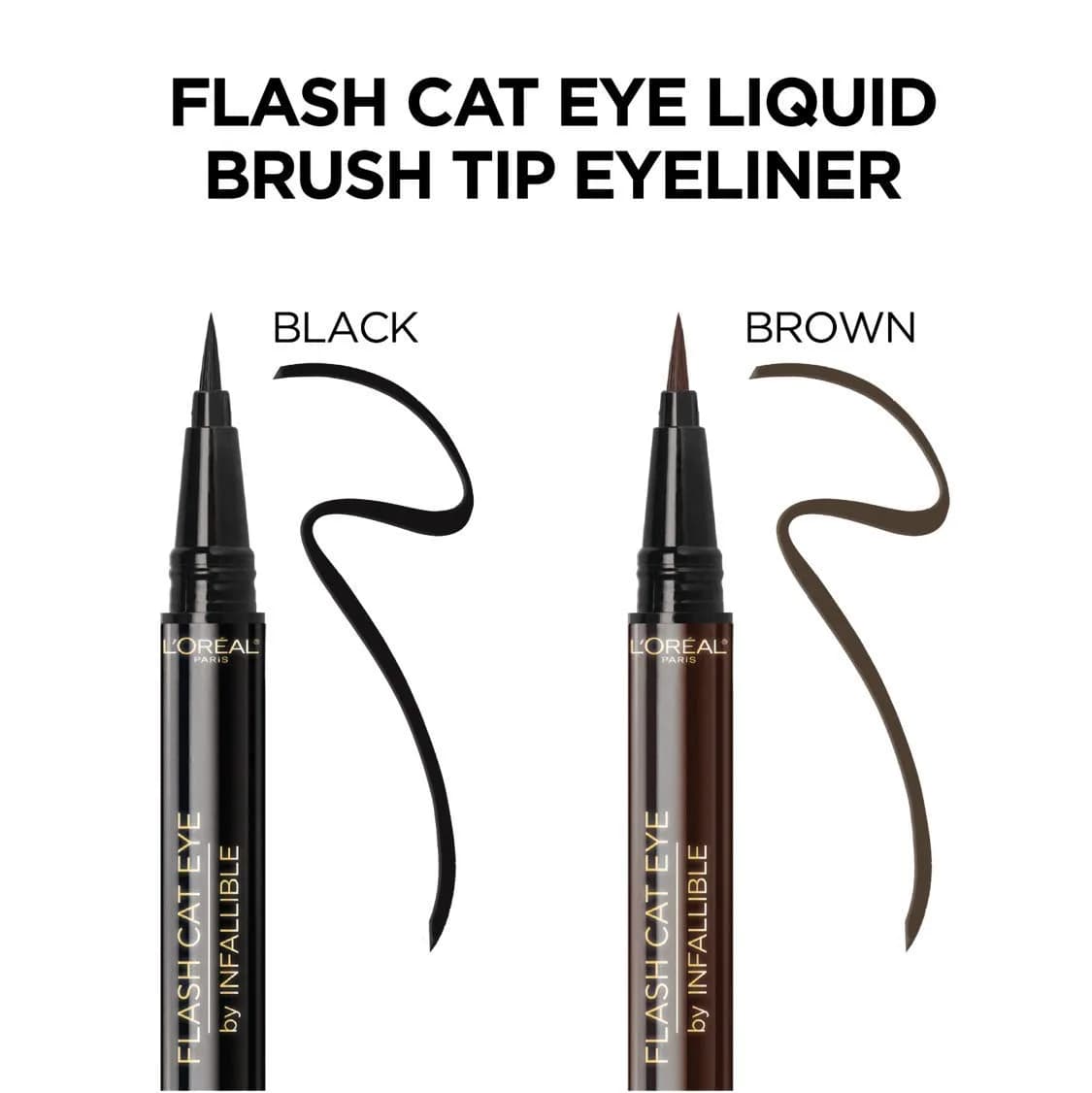 L'Oreal Paris Infallible Flash Cat Eye Waterproof Liquid Eyeliner, Black, 12ml (0.44 oz) | Precision Winged Eyeliner - view 7