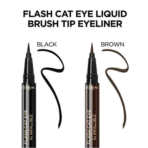 L'Oreal Paris Infallible Flash Cat Eye Waterproof Liquid Eyeliner, Black, 12ml (0.44 oz) | Precision Winged Eyeliner thumbnail 7