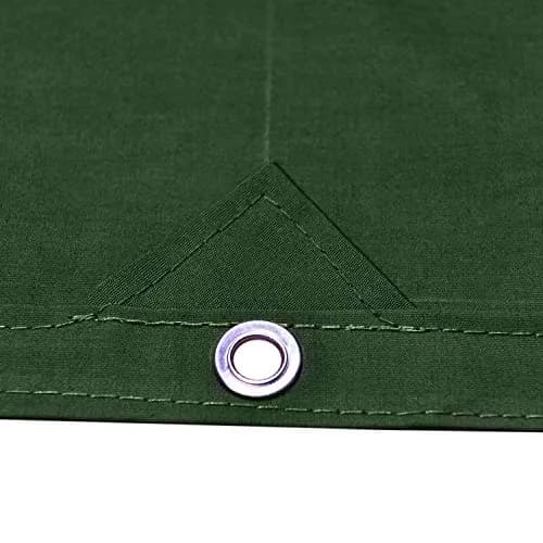 F&J Outdoors 10 OZ Heavy Duty Canvas Tarp Tarpaulin Cover, Green, 8x10 Feet | Water-Resistant & UV Protected thumbnail 4