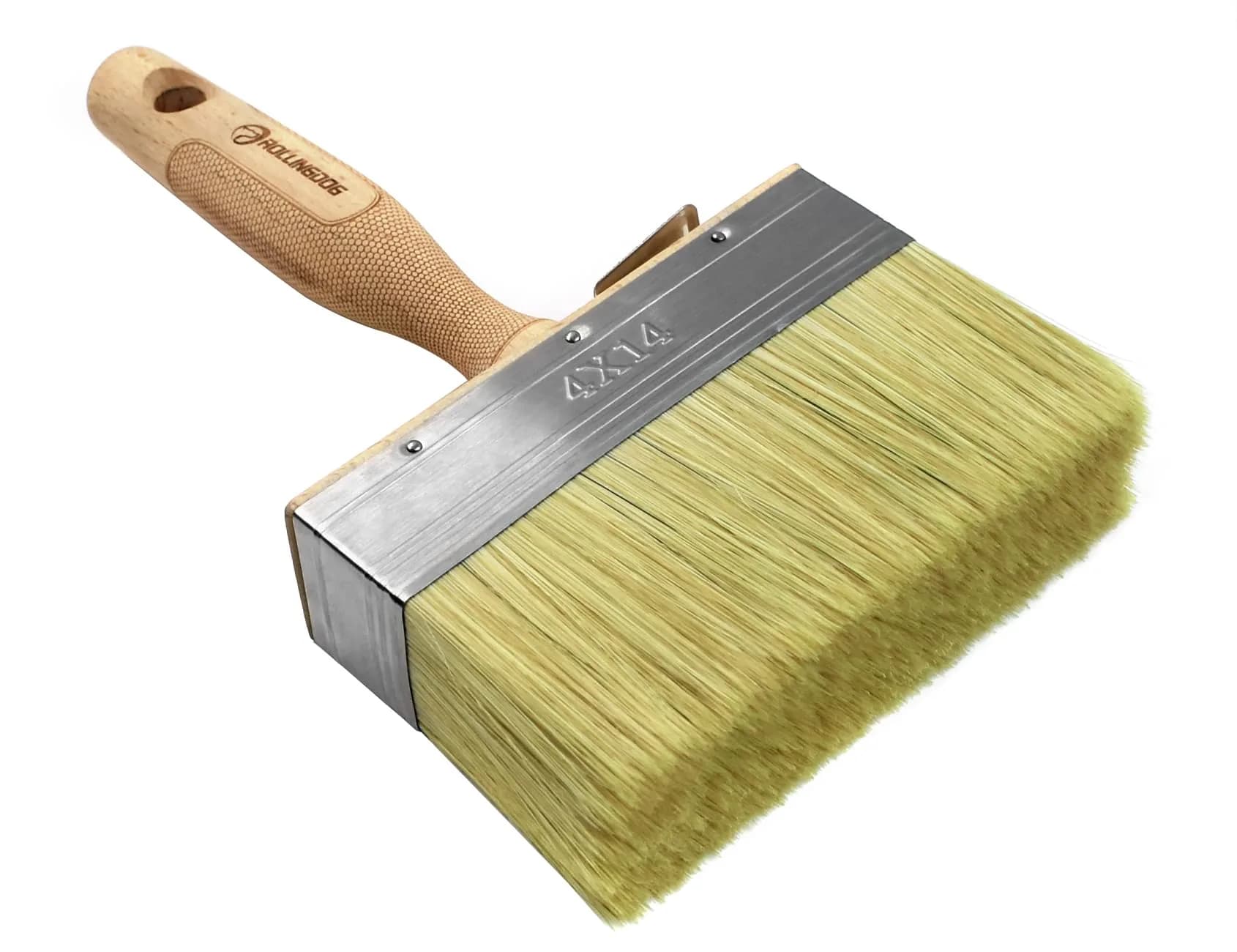ROLLINGDOG 5.5" Deck Stain Limewash Brush | 14cm Wide Imitation Bristle for Walls, Decks, Fences - main product image