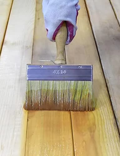ROLLINGDOG 5.5" Deck Stain Limewash Brush | 14cm Wide Imitation Bristle for Walls, Decks, Fences thumbnail 4