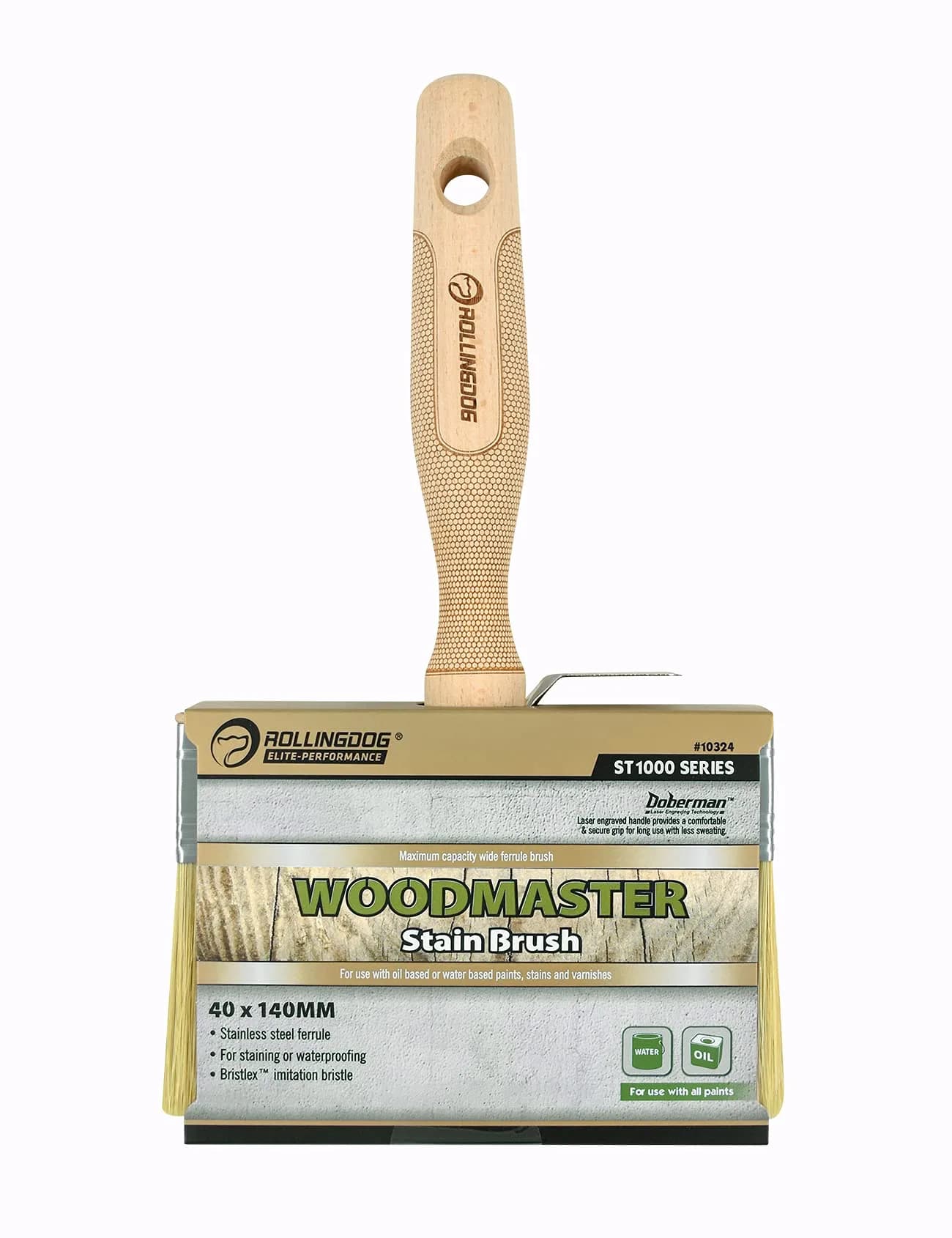 ROLLINGDOG 5.5" Deck Stain Limewash Brush | 14cm Wide Imitation Bristle for Walls, Decks, Fences - view 8