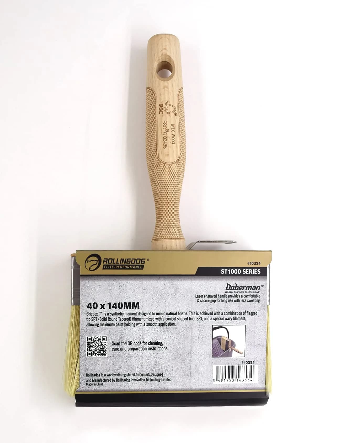 ROLLINGDOG 5.5" Deck Stain Limewash Brush | 14cm Wide Imitation Bristle for Walls, Decks, Fences - view 9