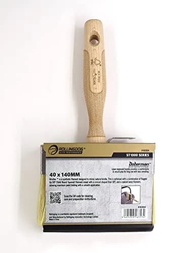 ROLLINGDOG 5.5" Deck Stain Limewash Brush | 14cm Wide Imitation Bristle for Walls, Decks, Fences thumbnail 9