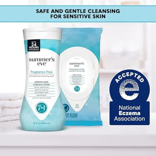 Summer's Eve Fragrance Free Feminine Wipes | Gentle pH-Balanced Cleansing for Sensitive Skin (70-120 chars) thumbnail 3