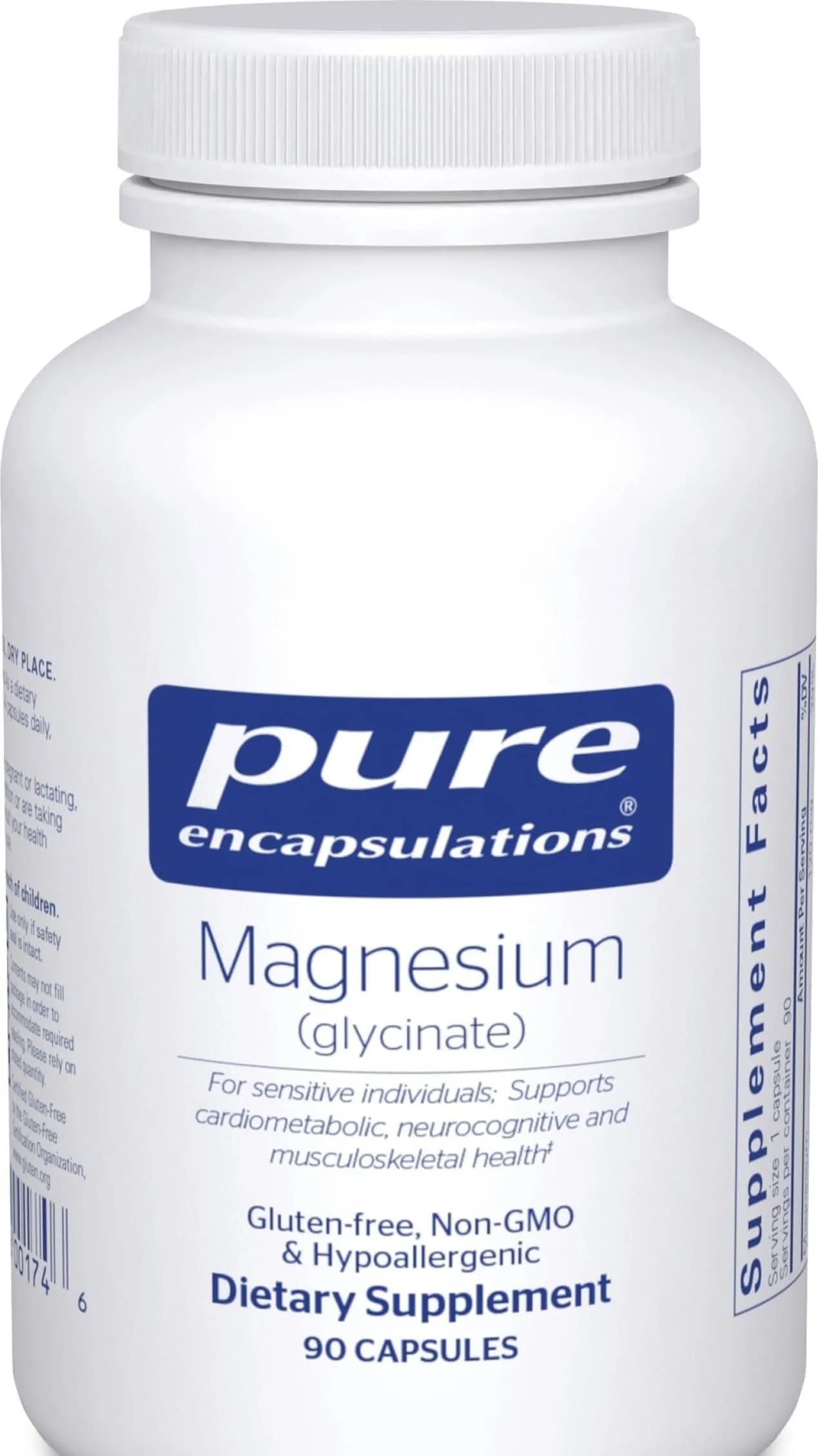 Pure Encapsulations Magnesium Glycinate 90 Capsules | Supports Sleep, Stress Relief & Muscle Function - main product image