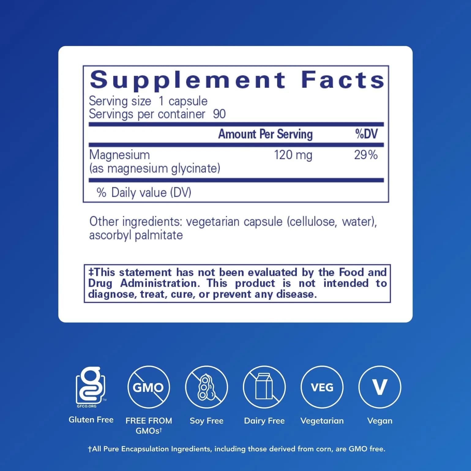 Pure Encapsulations Magnesium Glycinate 90 Capsules | Supports Sleep, Stress Relief, Heart Health, Nerves, Muscles, Metabolism - view 2