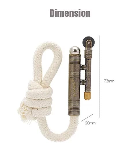 Ambrogio.L Vintage Rope Lighter No Flame Windproof Camping Outdoors | WWII Covert Metal thumbnail 2