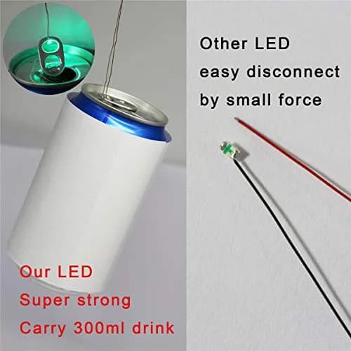 Bowerful 25pcs Pre-soldered Micro Litz Wired Leads Green SMD LED 0603 | High Luminance & Compact Design thumbnail 3