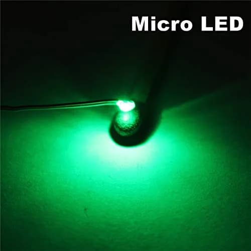 Bowerful 25pcs Pre-soldered Micro Litz Wired Leads Green SMD LED 0603 | High Luminance & Compact Design thumbnail 2