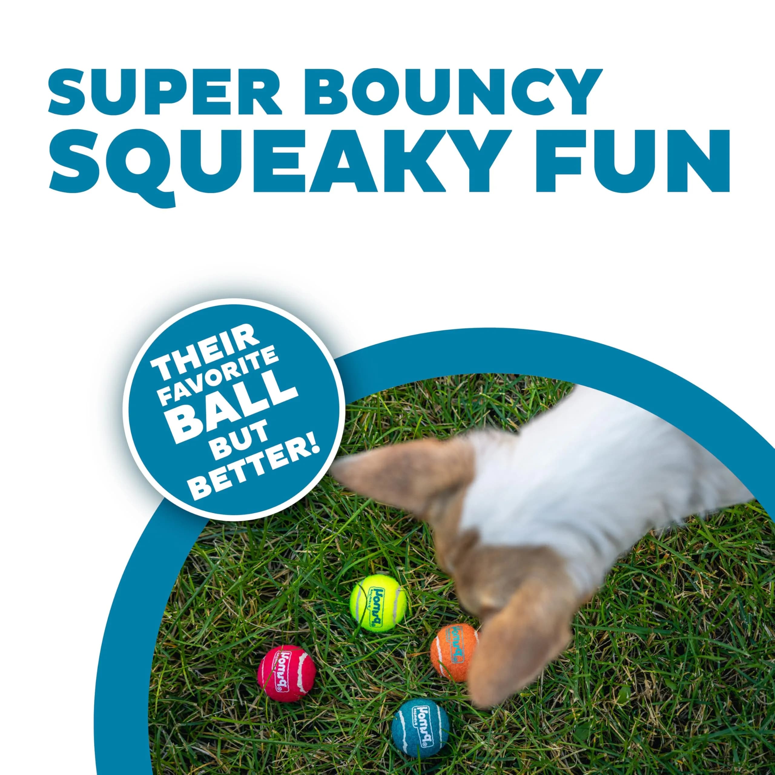 Outward Hound Squeaker Ballz Tiny Tennis Balls for Small Dogs Under 15 lbs, Fetch & Training, X-Small (1.5 inch / 3.8 cm), 4-Pack - view 2
