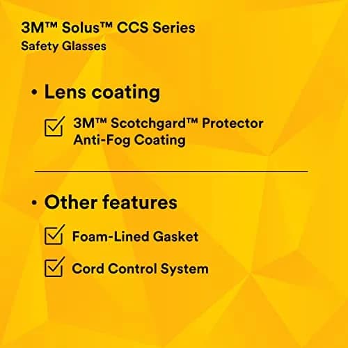 3M Solus CCS Safety Glasses with Anti-Fog Gasket and Gray Lens | 1 Pair (0.045 kg) thumbnail 9