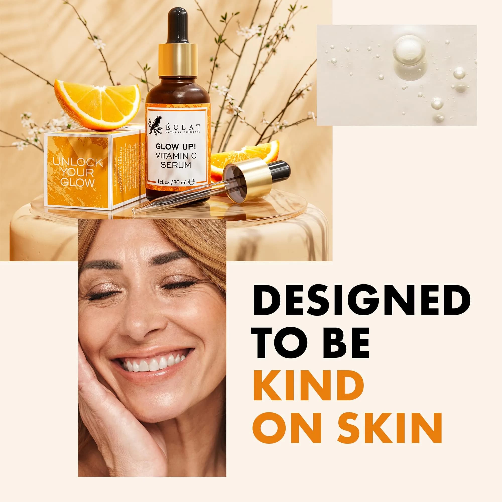 Eclat Skincare Vitamin C Serum 30ml (1 Fl Oz) | Brightens Skin & Reduces Dark Spots - view 8