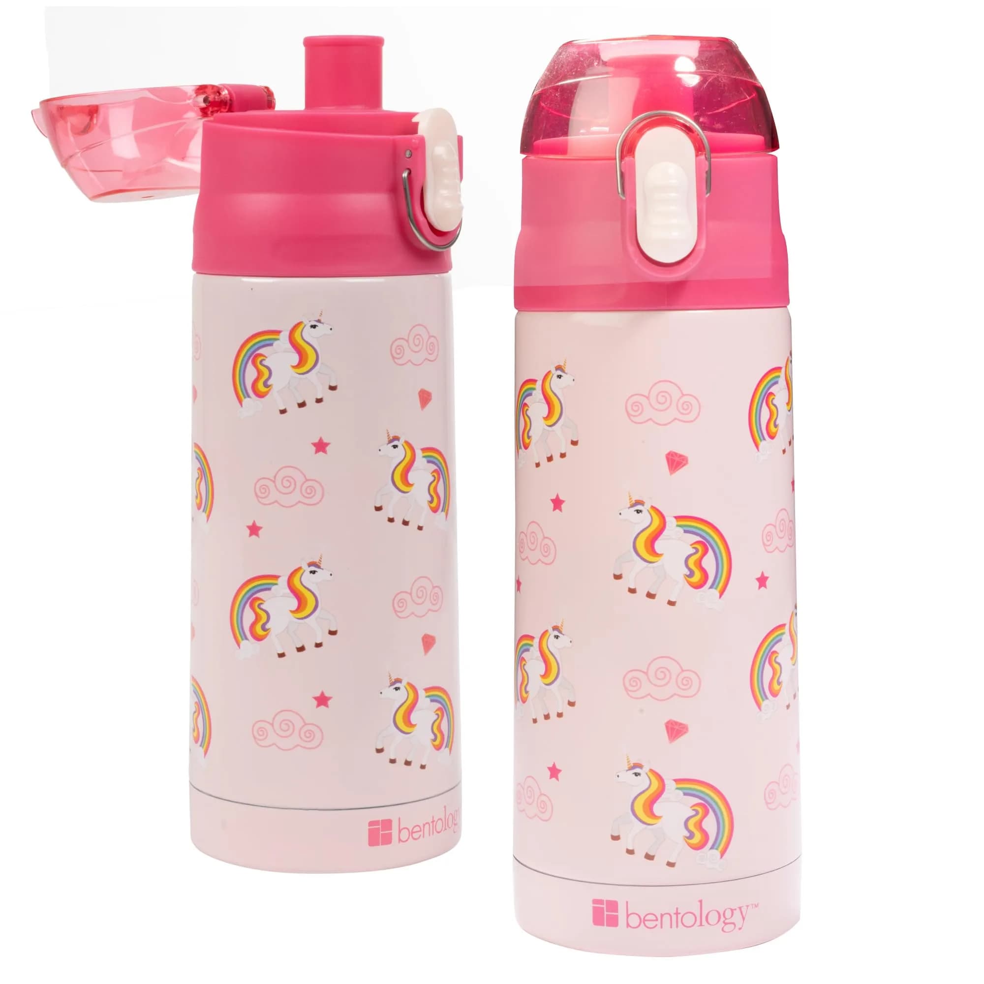 Bentology Unicorn Insulated Water Bottle 385ml (13 oz) | Kids Reusable Spill Proof BPA-Free — Unicorn