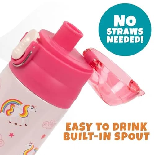 Bentology Unicorn Insulated Water Bottle 385ml (13 oz) | Kids Reusable Spill Proof BPA-Free thumbnail 5