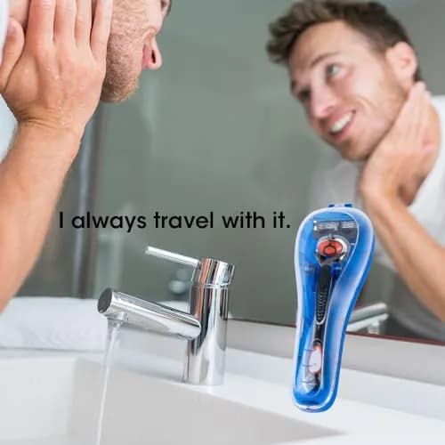 Nincha Manual Razor Travel Case Blue | Portable Razor Protector for Travel thumbnail 7