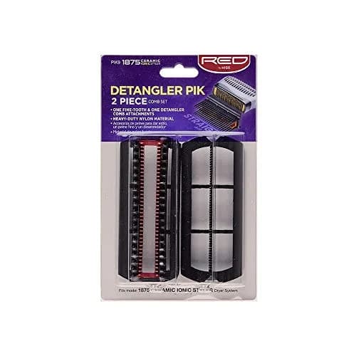 Red by Kiss Detangler Pik 2 Piece Comb Set | Heavy-duty Nylon, Fine & Wide-Tooth for All Hair Types (70-120 chars) thumbnail 1
