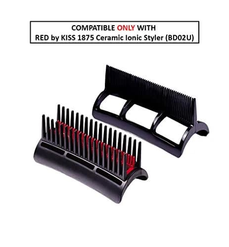 Red by Kiss Detangler Pik 2 Piece Comb Set | Heavy-duty Nylon, Fine & Wide-Tooth for All Hair Types (70-120 chars) thumbnail 3